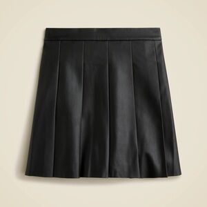 Crewcuts Black Faux Leather Pleated Mini Skirt